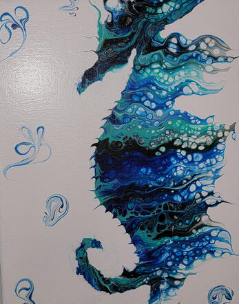 Seahorse in Aegean Sea Palette. Seahorse in Aegean Sea Palette.