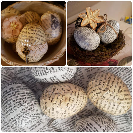 Decoupaged Forever Eggs