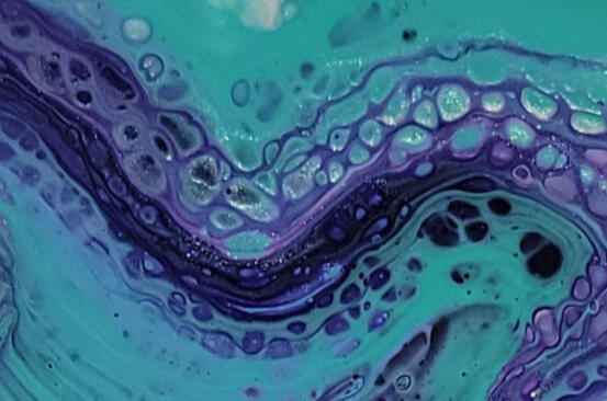 Teal and Purples on a Shimmering base. So Cool!