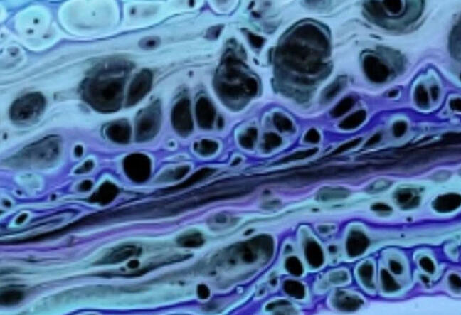 Purple and Pale Blue Colors over a Nyx Base.